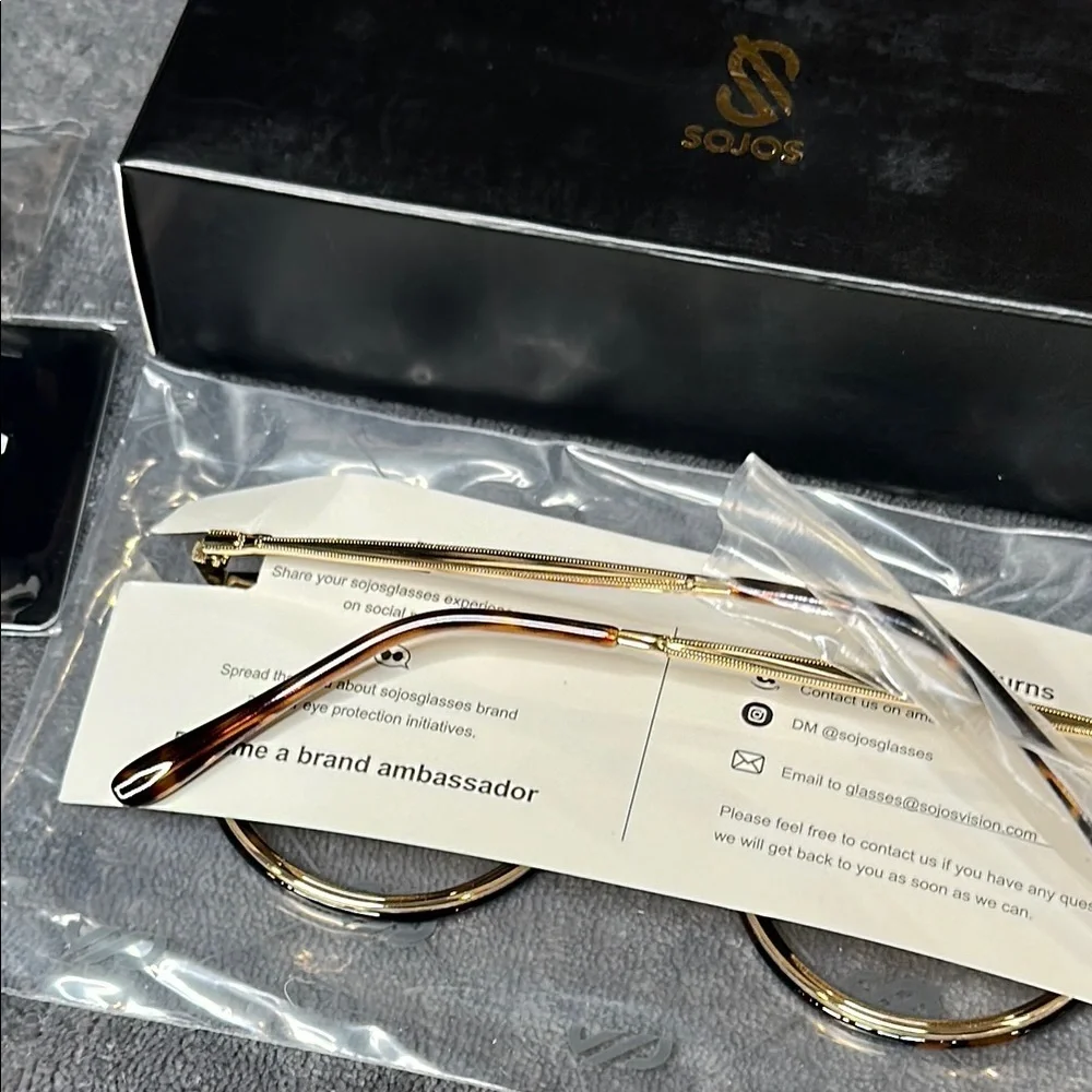 Sojos Retro Round Blue Light Tortoise Frames Anti Blue Light Lens NWT